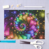 Fractal Spiral Rainbow Nebula Tissuepapier (Craft)