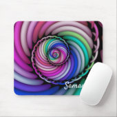 Fractal Spiral Snoep Winkel toevoegen Naam Muismat (Met muis)