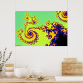 Fractal Spirals Poster (Keuken)