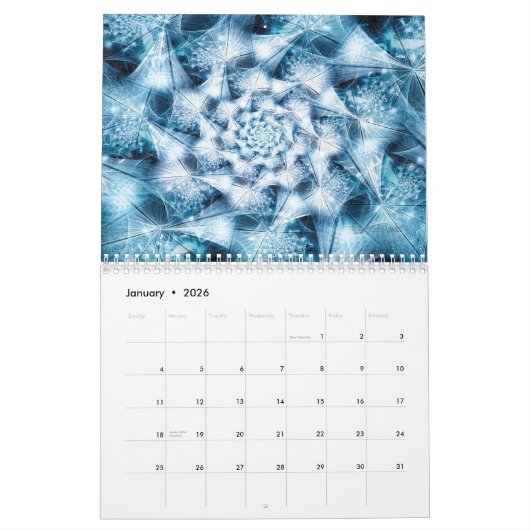 Fractal Spirals van Wolfepaw Calendar Kalender (Jan 2026)