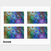 Fractal Spring Swatch Rechthoekige Sticker (Vel)