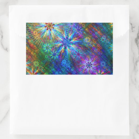 Fractal Spring Swatch Rechthoekige Sticker (Tas)