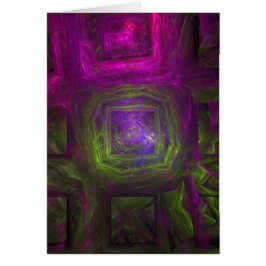 Fractal Squares in roze paars en groen