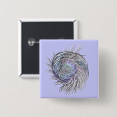 Fractal Squless Thding Vierkante Button 5,1 Cm (Voorkant /achterkant)