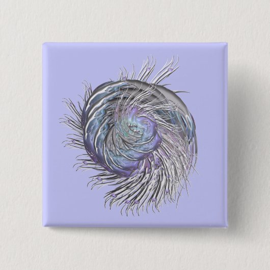 Fractal Squless Thding Vierkante Button 5,1 Cm (Voorkant)