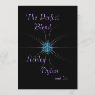 Fractal Star Blended Family Wedding Kaart