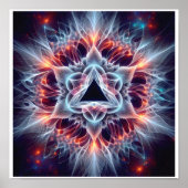 Fractal Star Collapse in Cosmic Bloom Poster (Voorkant)