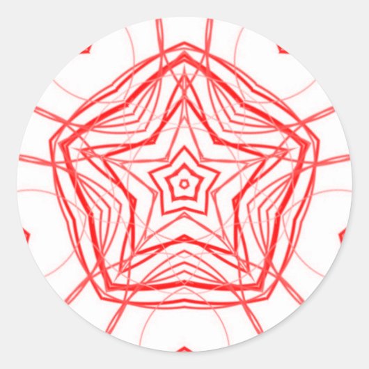 Fractal Star Hart Heilige Geometrie Decal Sticker (Voorkant)
