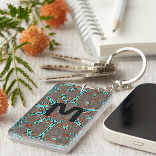 Fractal Star of Future Complexity Monogram Sleutelhanger (Voorkant Rechts)