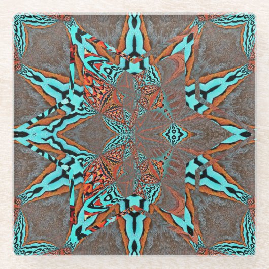 Fractal Star of Future Glazen Onderzetter (Voorkant)