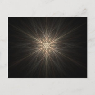 Fractal Star- of Snowflake-ontwerp Briefkaart