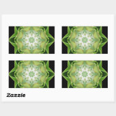Fractal Stardust groen Rechthoekige Sticker (Vel)