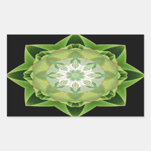 Fractal Stardust groen Rechthoekige Sticker