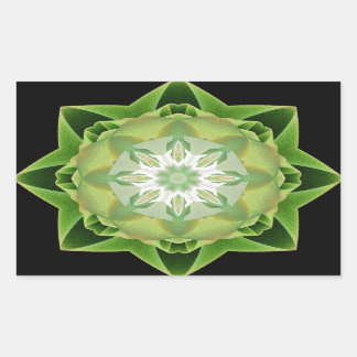 Fractal Stardust groen Rechthoekige Sticker