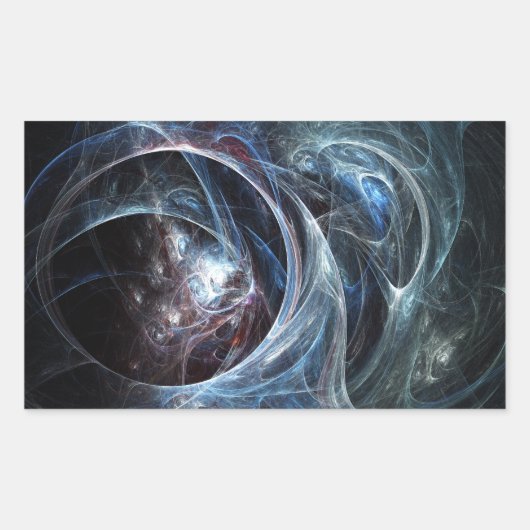 Fractal Sticker: Spider's Cave Rechthoekige Sticker (Voorkant)