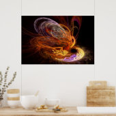 Fractal - Stijging van de fenix Poster (Keuken)