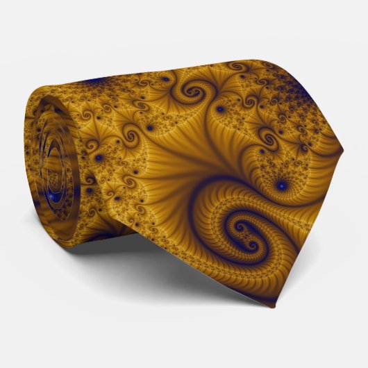 Fractal Stropdas Elephant Valley Gold (Opgerold)