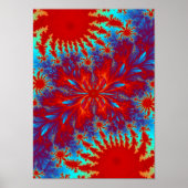 fractal stropdas-kleurstof poster (Voorkant)