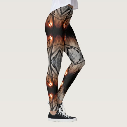 Fractal Sun Graphic Aangepaste Leggings (Rechts)