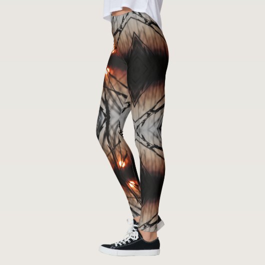 Fractal Sun Graphic Aangepaste Leggings (Links)