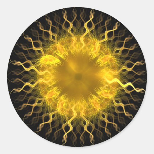 Fractal Sun Iris~ Fractal Sticker (Voorkant)