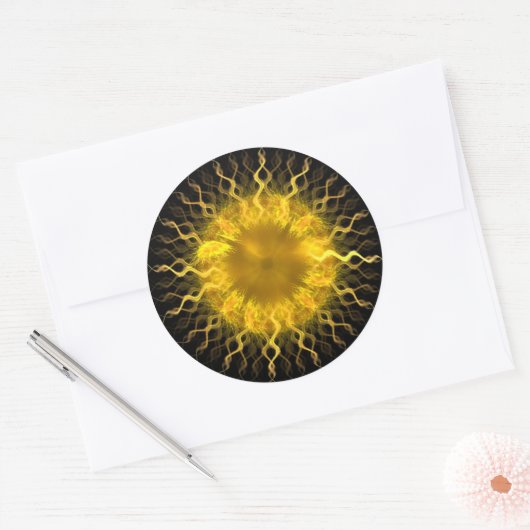 Fractal Sun Iris~ Fractal Sticker (Envelop)