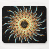 Fractal Sunflower Mousepad Muismat (Voorkant)
