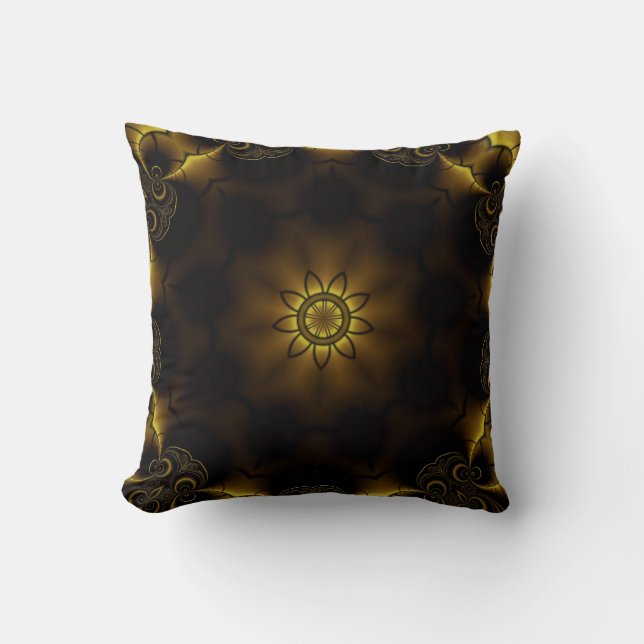 Fractal Sunrise pillow Kussen (Voorkant)