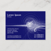 Fractal Swirl - Deep Navy Visitekaartje (Achterkant)