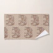 Fractal Swirl Elephant, Brown and Taupe Bad Handdoek (Handdoek)