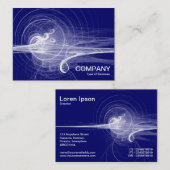 Fractal Swirl II - Deep Navy Blue Visitekaartje (Voorkant / Achterkant)
