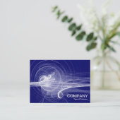 Fractal Swirl II - Deep Navy Blue Visitekaartje (Staand voorkant)