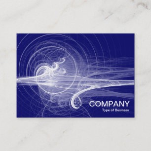 Fractal Swirl II - Deep Navy Blue Visitekaartje
