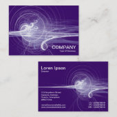 Fractal Swirl II - Deep Paars Visitekaartje (Voorkant / Achterkant)