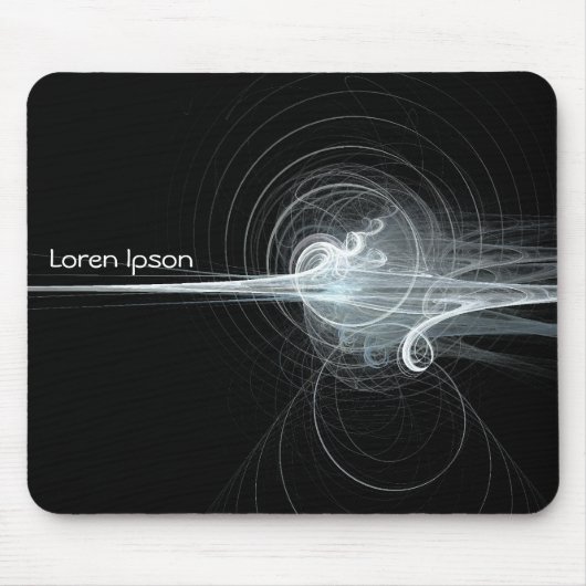 Fractal Swirl II - Zwart Muismat (Voorkant)