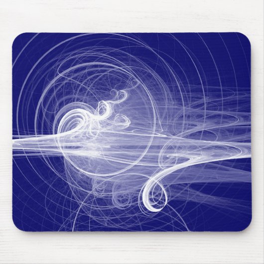 Fractal Swirl III - Deep Navy Muismat (Voorkant)