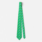 Fractal swirl patroon, jade, turquoise, aqua stropdas (Voorkant)