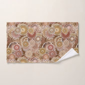 Fractal Swirl Pattern, Brown, Tan en Beige Bad Handdoek (Handdoek)