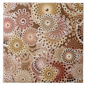 Fractal Swirl Pattern, Brown, Tan en Beige Tegeltje (Voorkant)