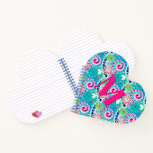 Fractal Swirl Pattern, Turquoise Pink Multi Notitieboek (Binnen)