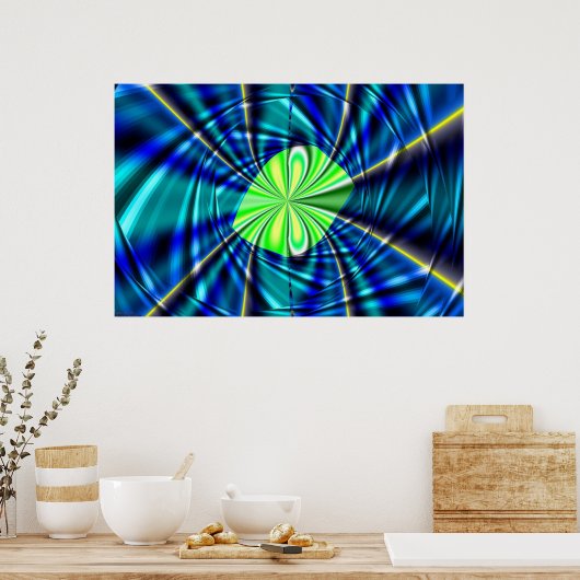 Fractal Swirl Poster (Keuken)