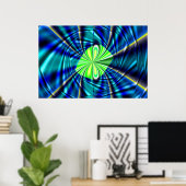 Fractal Swirl Poster (Thuiskantoor)
