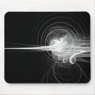 Fractal Swirl - zwart Muismat