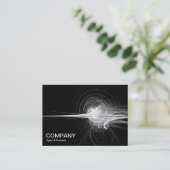 Fractal Swirl - zwart Visitekaartje (Staand voorkant)