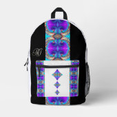 Fractal symmetrische Print Cut Sew Rugzak (Voorkant)
