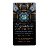 Fractal Tapestry Art met Logo Business Label (Voorkant)