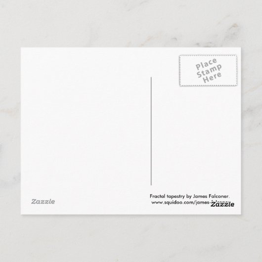 Fractal tapestry briefkaart (Achterkant)