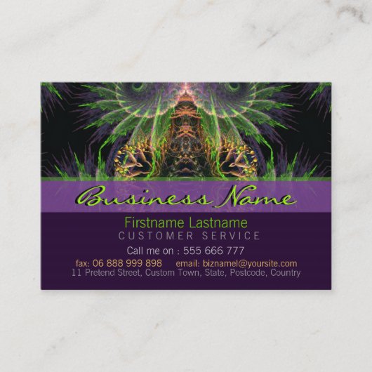 Fractal Temple Forest Visitekaartje (Voorkant)