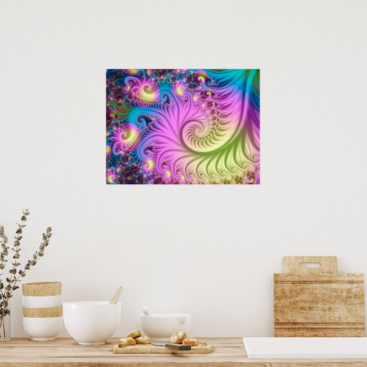 Fractal Tentacles Poster (Keuken)