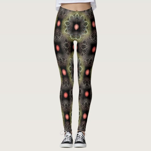 Fractal textuur leggings (Voorkant)